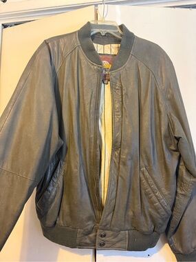 Leather Vintage Green Jacket